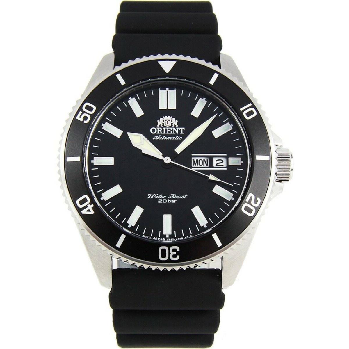Orient RA-AA0010B19A Men Sport Mechanical Movement Silicone Screw Crown 200m WR - Band: Black