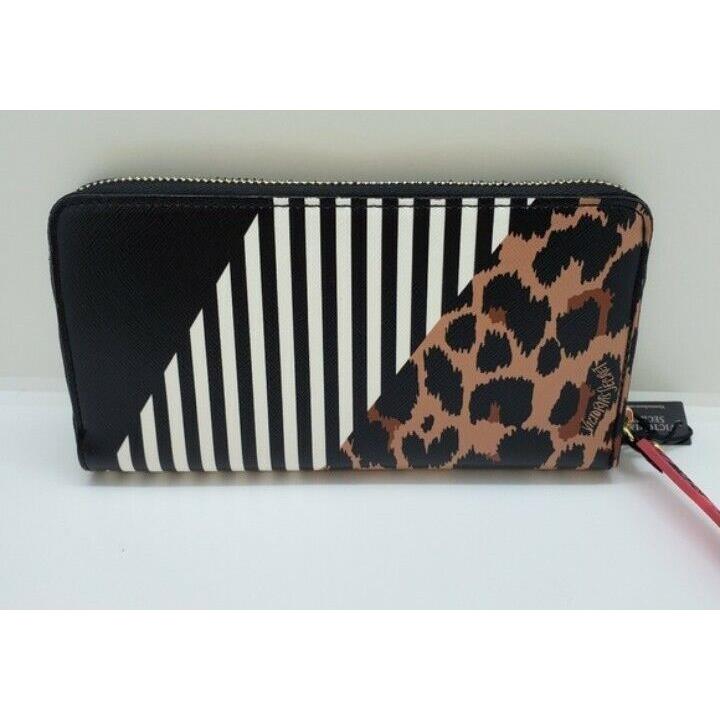 Victoria Secret Zip Around Wallet Leopard Mix Logo