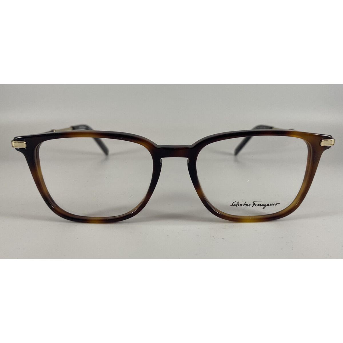 Salvatore Ferragamo Eyeglasses SF 2861 Color 214 Havana Gold Size 51 Square