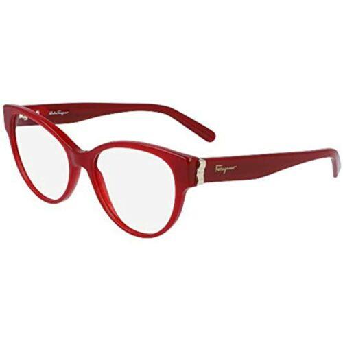 Salvatore Ferragamo SF 2863 653 Opaline Wine Eyeglasses 53mm with SF Case