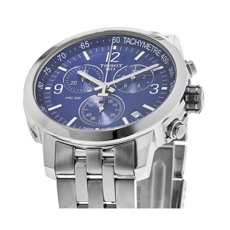 Tissot Prc 200 Quartz Chronograph Blue Dial Men`s Watch T114.417.11.047.00