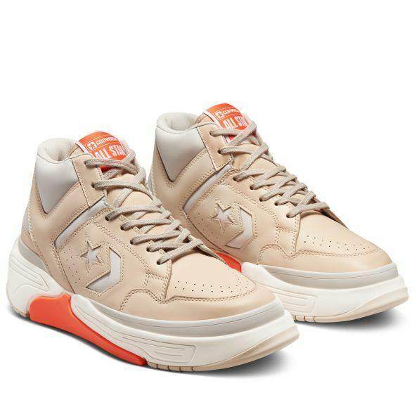 Converse Weapon CX 171605C Unisex Egret/wild Mango Athletic Sneaker Shoes HS587 - Egret / Wild Mango