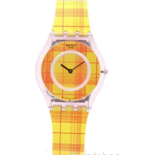 Swiss Swatch Fire Madras 01 Silicone Women Skin Watch 34mm SSO8Z105