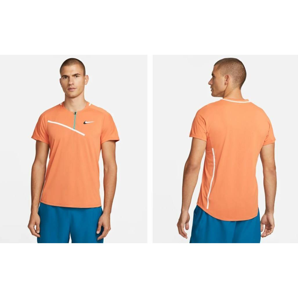 Nike Court Men`s Dri-fit Slam Tennis Top Orange DD8309-808