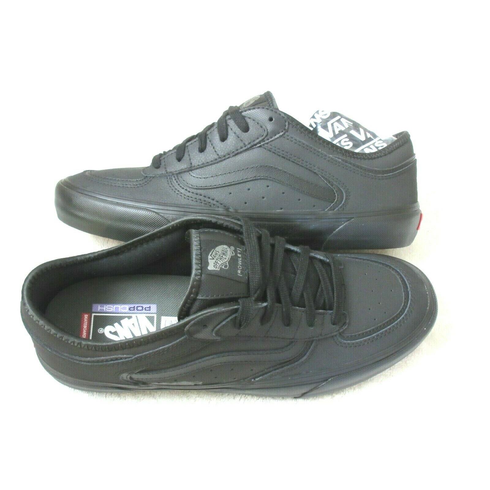 Vans Men`s Geoff Rowley Popcush Skate Shoes All Black Size 9 VN0A5KQTBKA