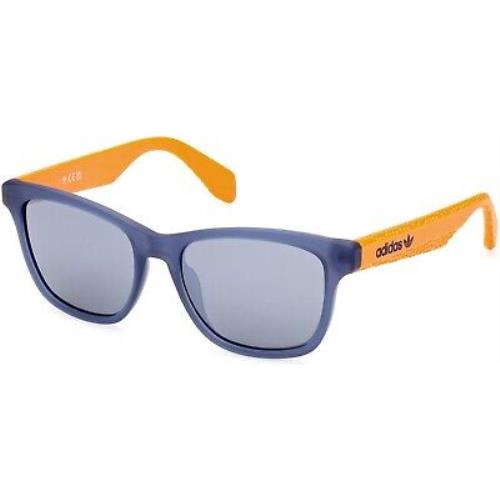 Adidas Originals OR0069 Matte Blue Smoke Mirror 91C Sunglasses