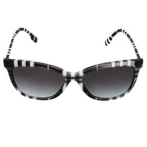 Burberry Clare Women`s Square Sunglasses - Checker White/black