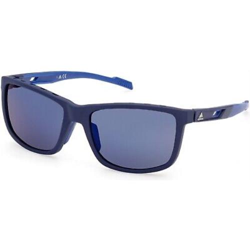 Adidas Sport SP0047 Mirror Blue Lens 91X Sunglasses