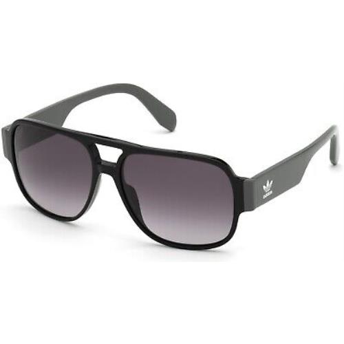 Adidas Originals OR0006 Shiny Black Gradient Smoke Lenses 01B Sunglasses