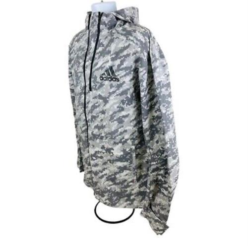 Adidas Mens ID Reflective Track Jacket Gray Digital Camouflage Full Zip Hooded M | 692740414805 - Adidas Reflective - Gray | SporTipTop