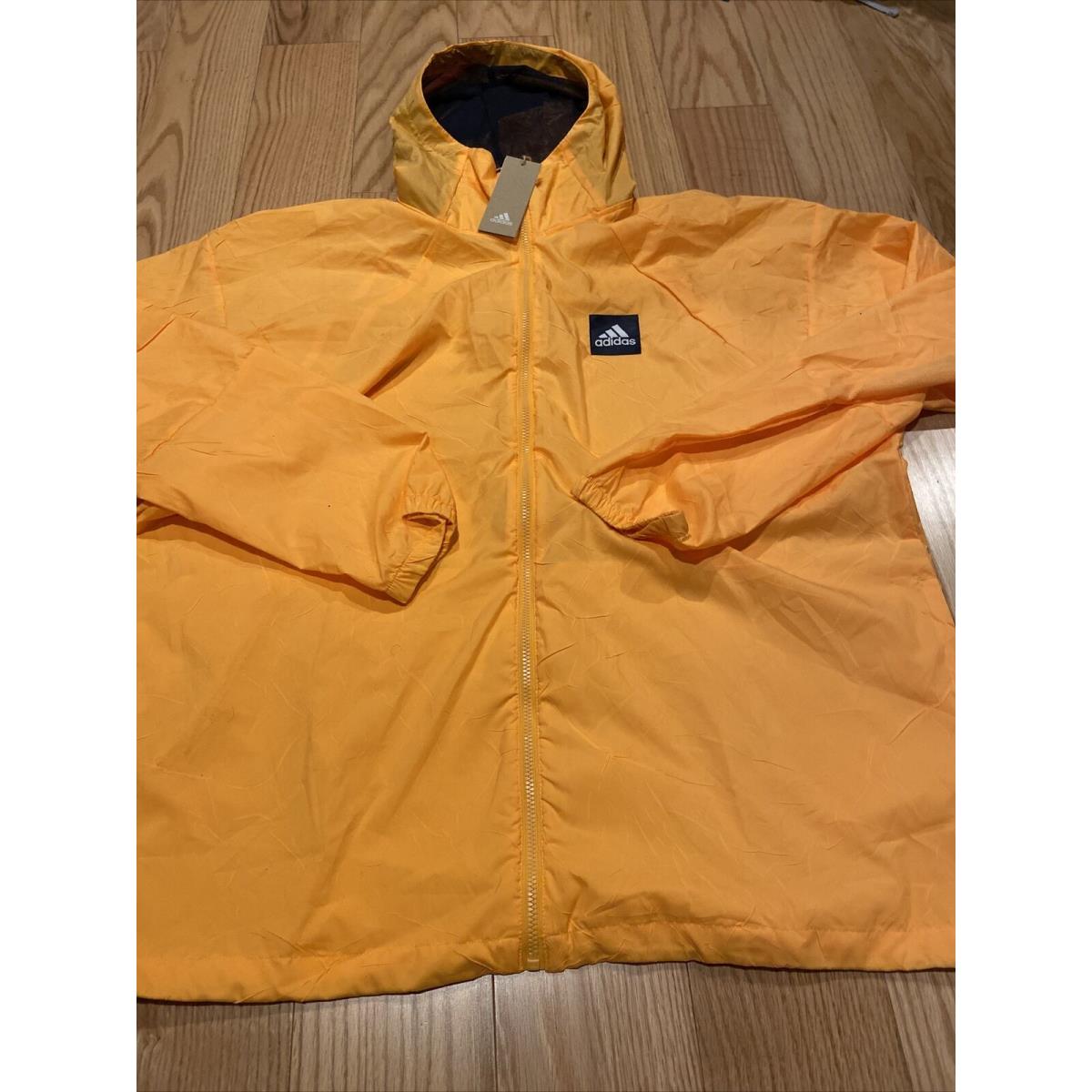 Adidas W.n.d. Primeblue Jacket sz XL FR8288 Yellow Running Men s Full Zip