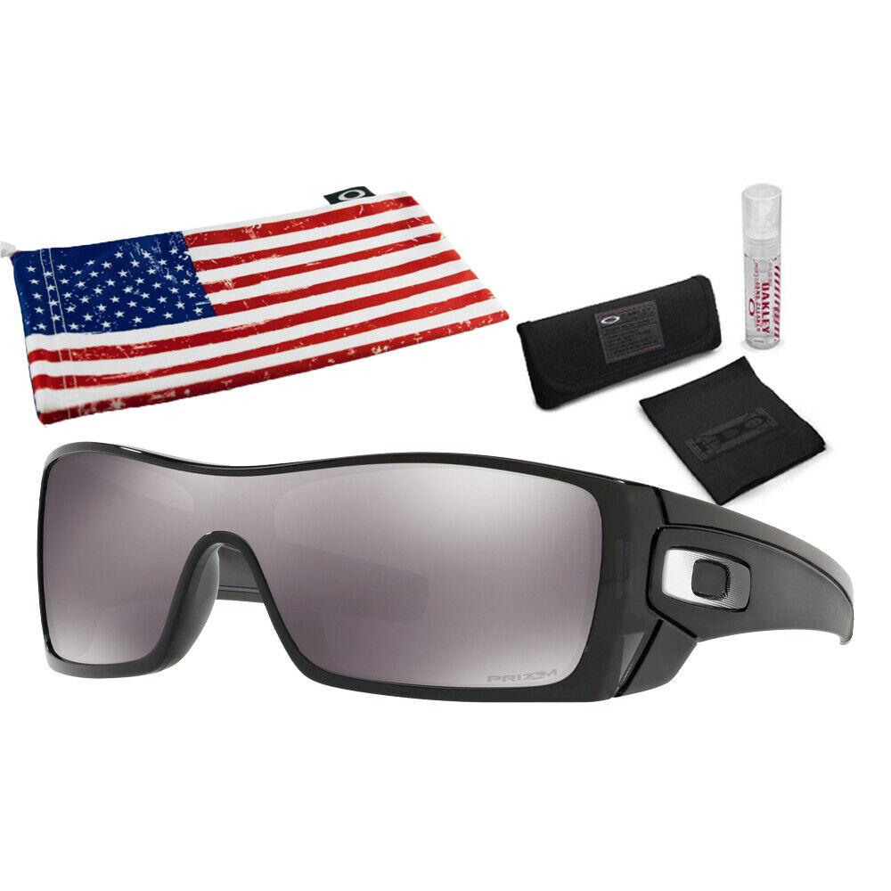 Oakley Batwolf Sunglasses Black Ink Frame Prizm Black Lens with Lens Cleaning