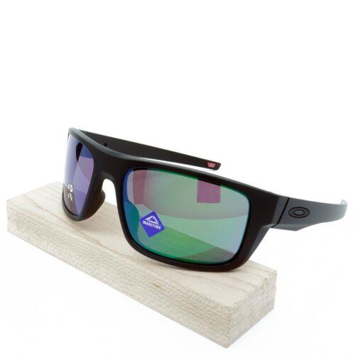 OO9367-09 Mens Oakley Drop Point Polarized Sunglasses - Frame: Black, Lens: Green