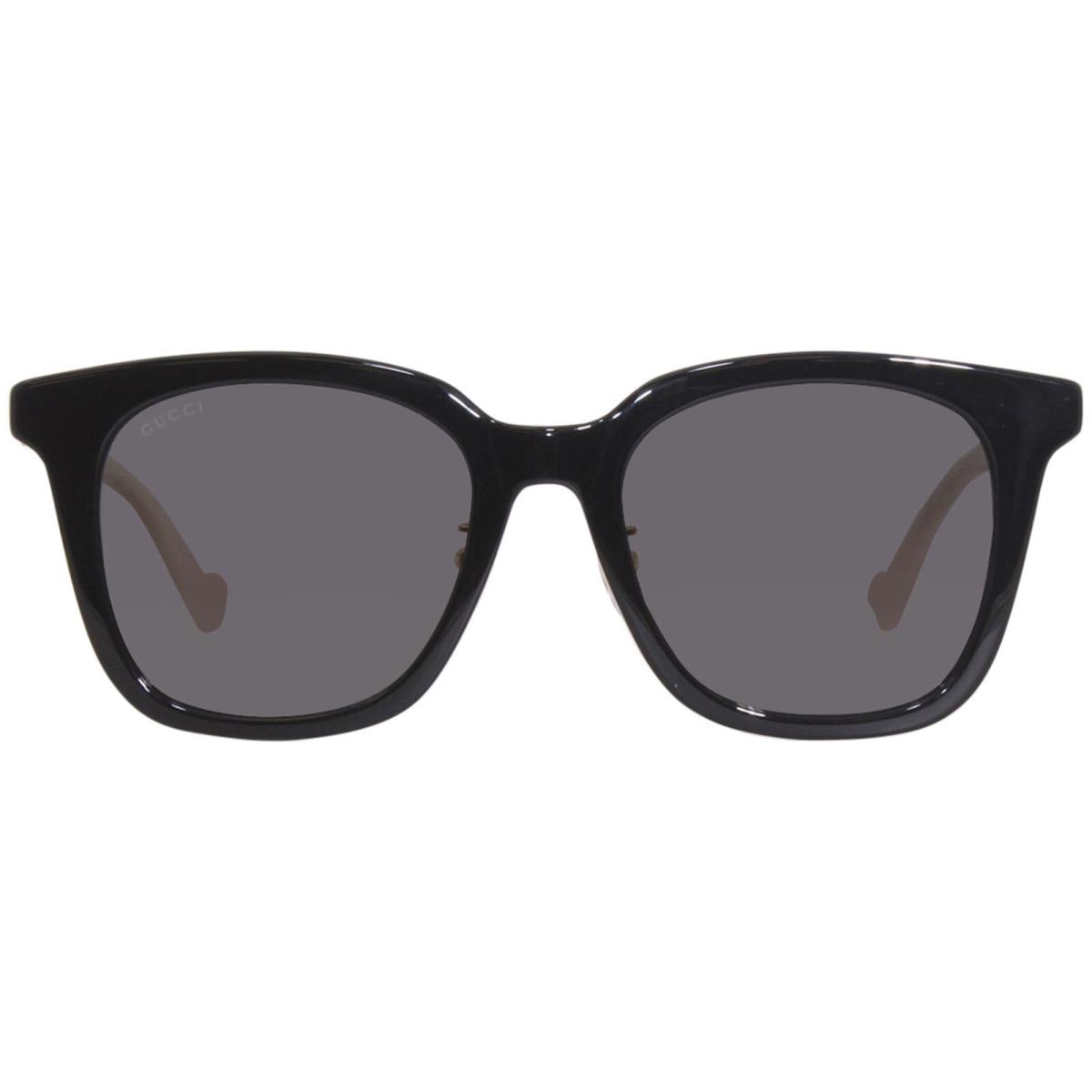 Gucci GG1000SK 003 Sunglasses Women`s Black/white/gold/grey Square Shape 55mm