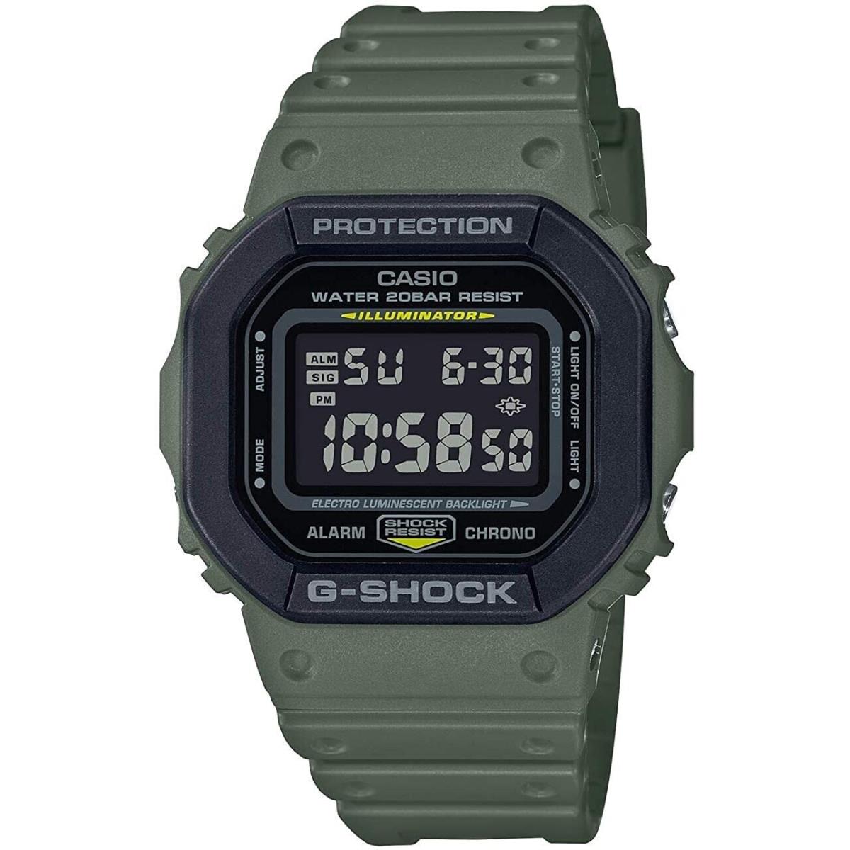 Casio G-shock Square DW5610SU-3D Green Resin Watch