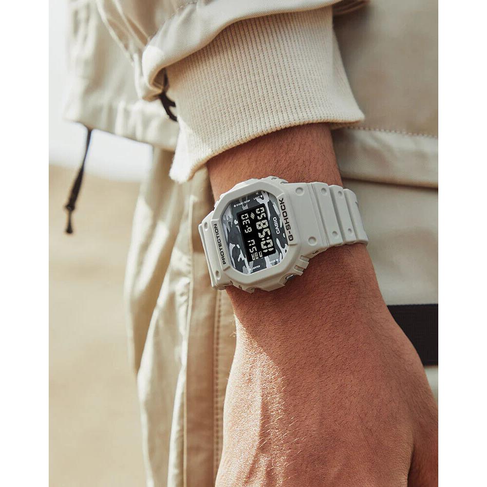 Casio Men`s Digital Watch G-shock 5600 Series Alarm Camouflage Dial DW5600CA-8