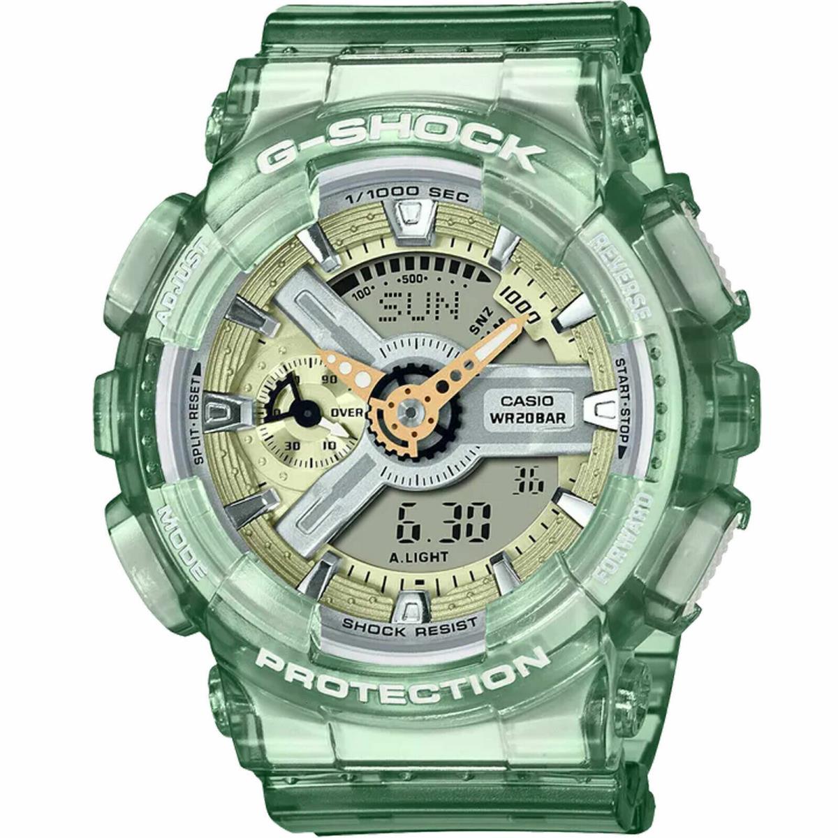 Casio G-shock GMAS110GS-3A Clear Green Analog-digital Limited Watch