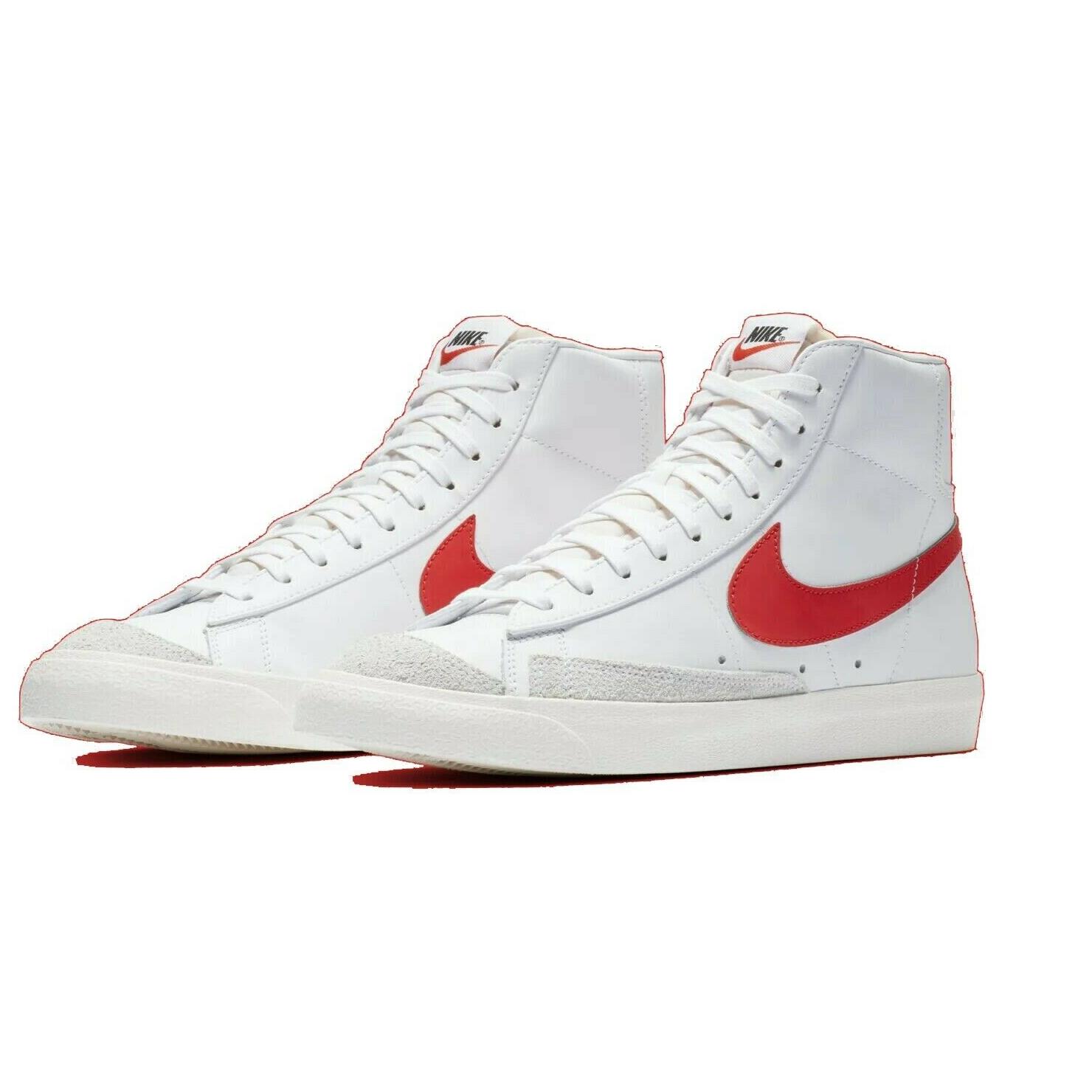 Nike Blazer Mid 77 Womens Size 11.5 Sneaker Shoes CZ1055 101 White Red