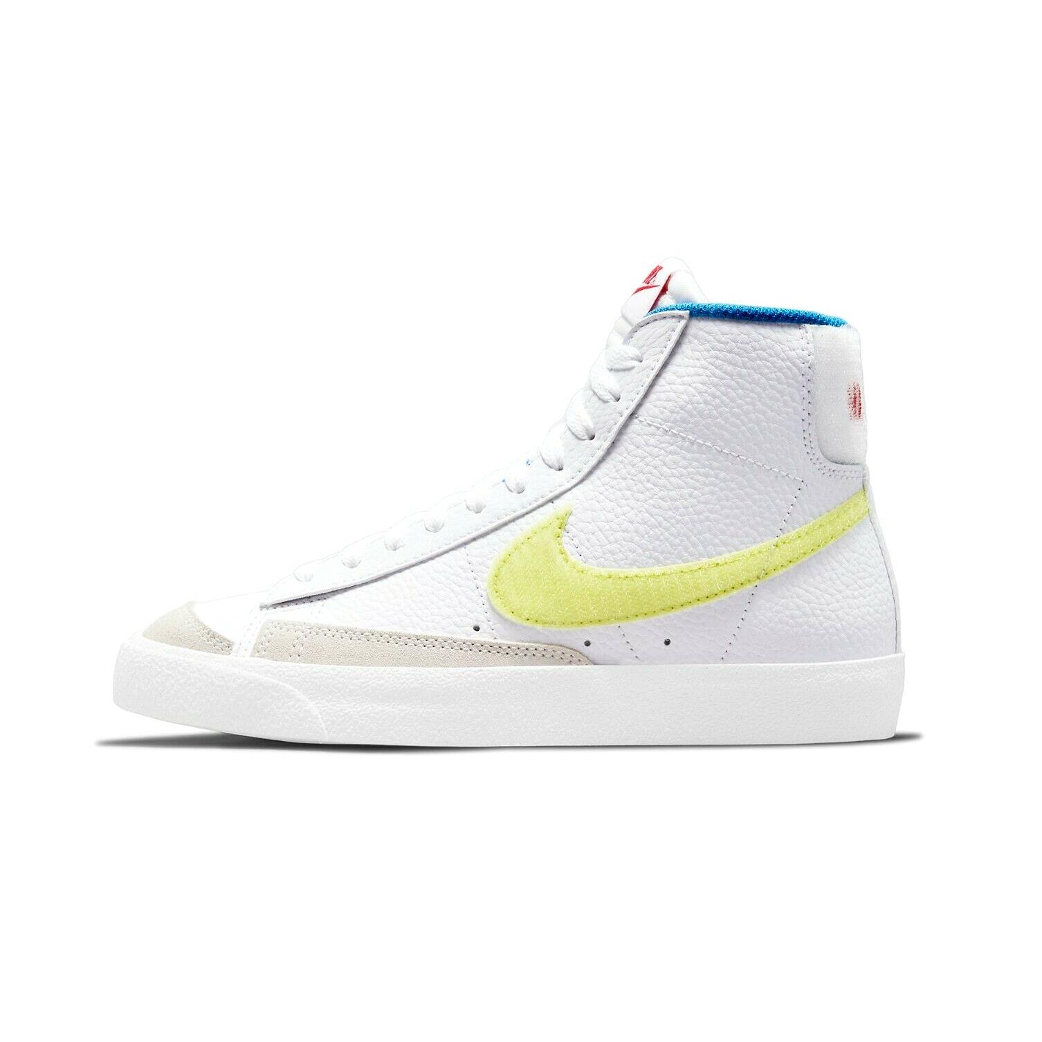 Nike Blazer Mid 77 GS Size 4Y Sneaker Shoes DQ1042 100 White Lemon Twist