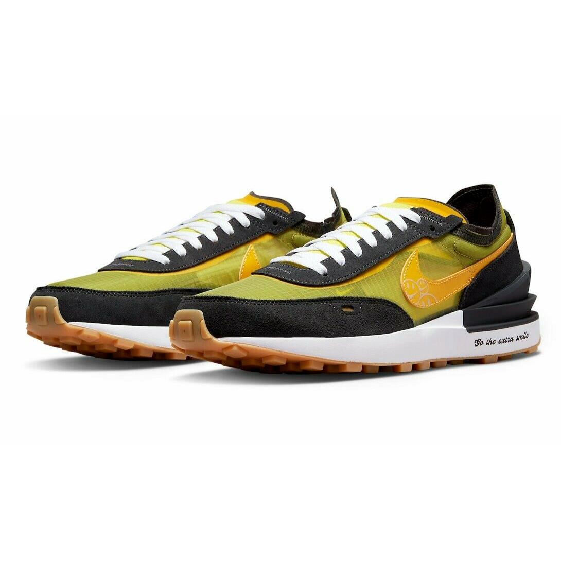 Nike Waffle One SE Mens Size 11 Sneaker Shoes DO5850 700 Anthracite Yellow - Multicolor