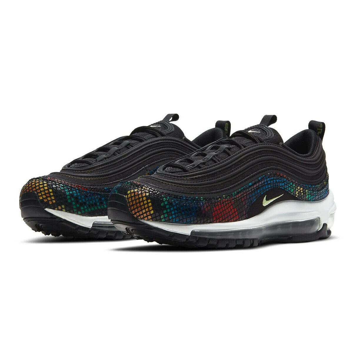 Nike Air Max 97 SE Womens Size 7.5 Sneaker Shoes CW5595 002 Rainbow Snake
