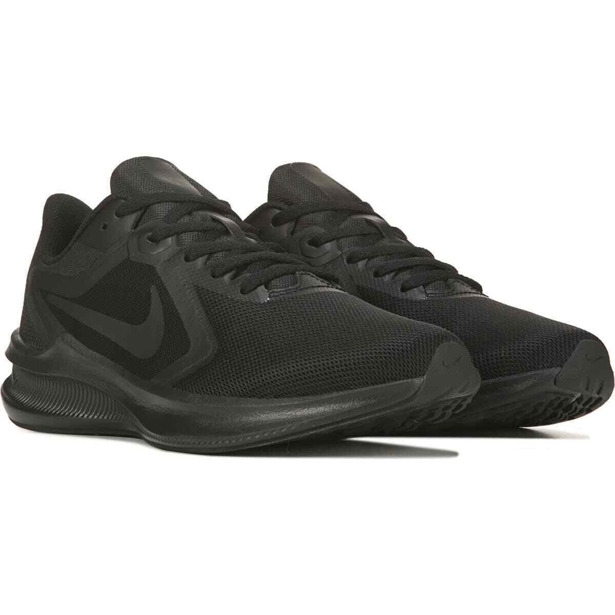 Nike Women`s 11 Downshifter 10 All Black Athletic Tennis Shoes Sneaker Running - Black