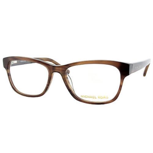 Michael Kors MK829 226 53mm Brown Horn Plastic Rectangle Eyeglasses 53mm