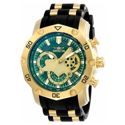 Invicta Men`s Pro Diver Quartz Multifunction Green Dial Watch 23425