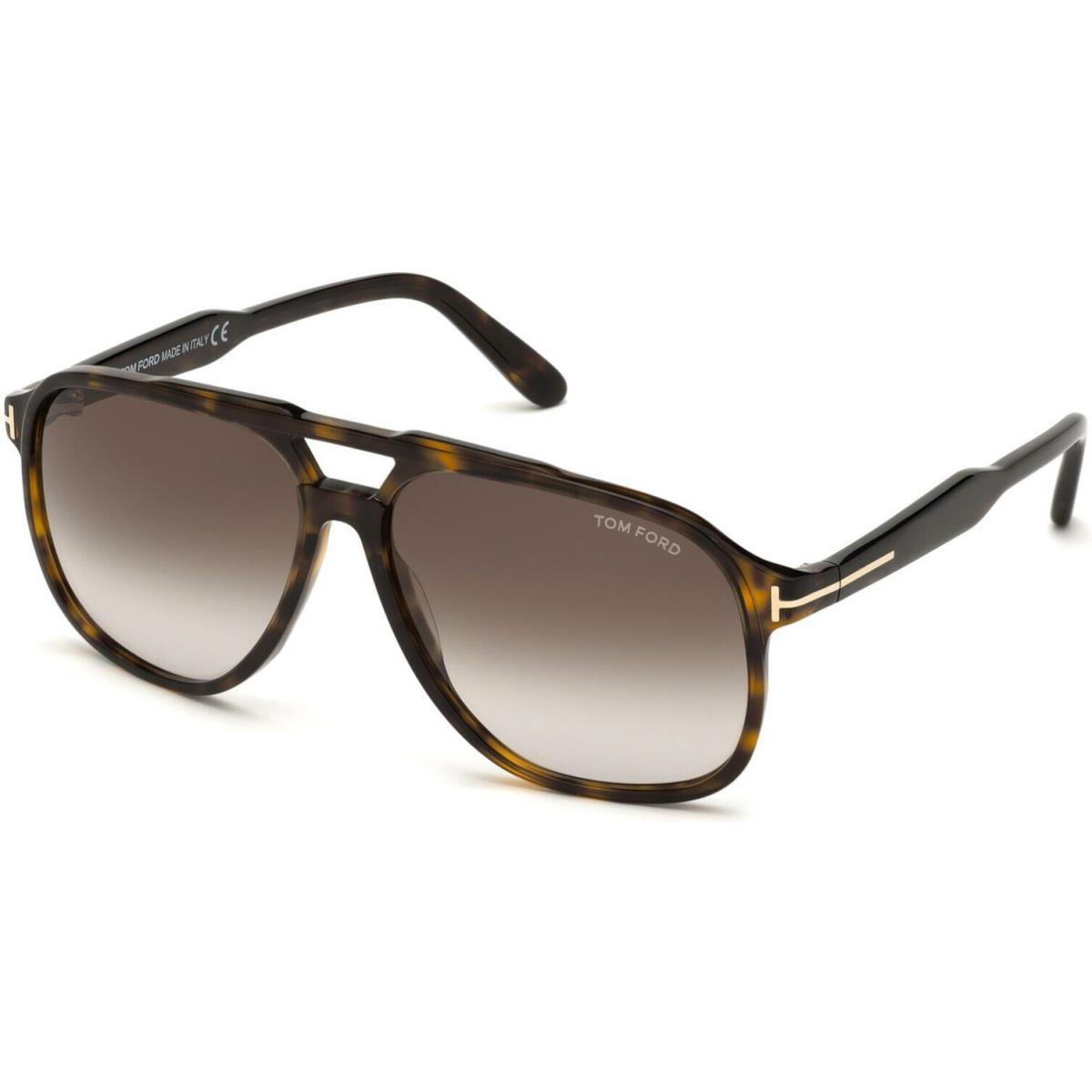 Tom Ford TF 753 FT0753 Shiny Classic Dark Havana Gradient 52K Sunglasses