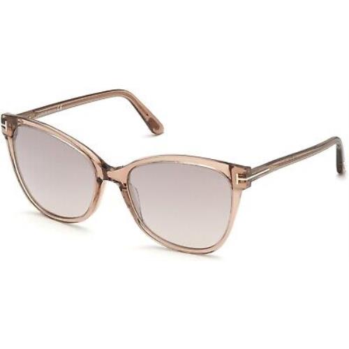 Tom Ford TF 844 FT0844 Shiny Rose Champagne Gradient Brown 45G Sunglasses
