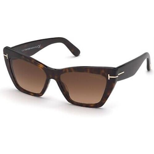 Tom Ford TF 871 FT0871 Wyatt Shiny Classic Dark Havana Gradient 52F Sunglasses