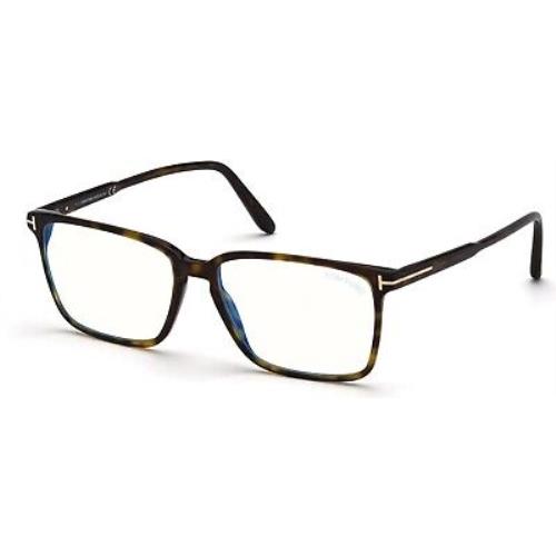 Tom Ford TF 5696 FT5696 -B Shiny Classic Dark Havana Blue Block 052 Eyeglasses