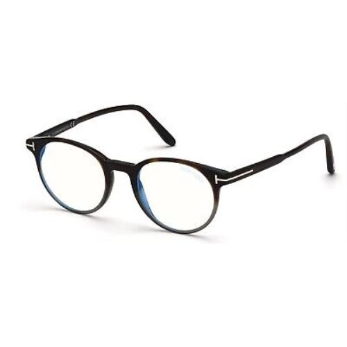 Tom Ford TF 5695 FT5695 -B Shiny Grad Havanatogrey Front w 056 Eyeglasses