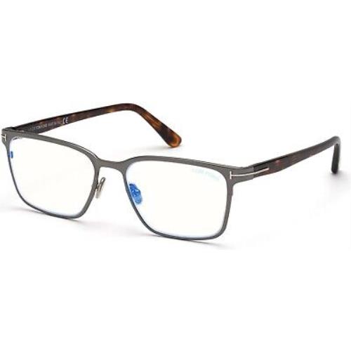 Tom Ford TF 5733 FT5733 -B Shiny Gunmetal Shiny Red Havana t 008 Eyeglasses