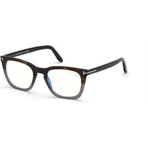 Tom Ford TF 5736 FT5736 -B Shiny Havana to Grey Shiny Palladium 055 Eyeglasses