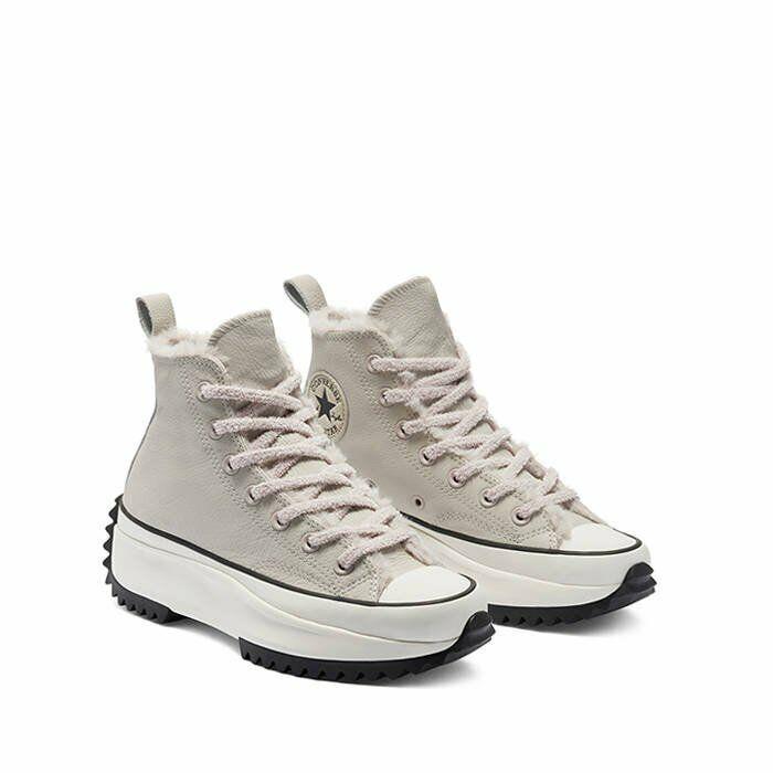Converse Run Star Hike 169550C Women`s Beige Leather Shoes HS342