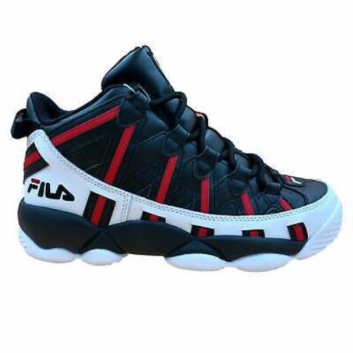 Fila Men`s Stackhouse Spaghetti Basketball Shoes Black Red White 1BM01788-113