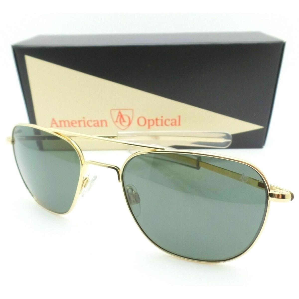 American Optical Original Pilot AO American Optical Pilot 23k Gold Green Lens Options Sunglasses 52/20/140 Glass Polarized