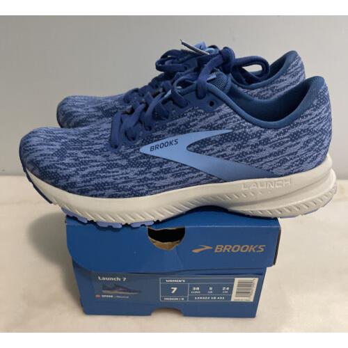 Brooks Launch 7 Blue Fog/poseidon/grey Running Jogging Shoes Women`s Size 7 US