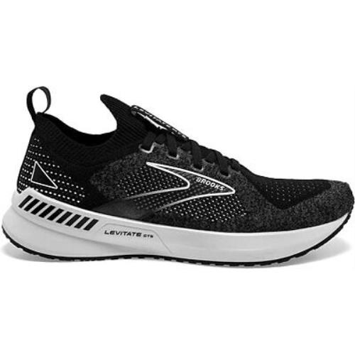 Brooks Women`s Levitate Stealthfit Gts 5 Running Shoes Black/grey 7.5 B M US