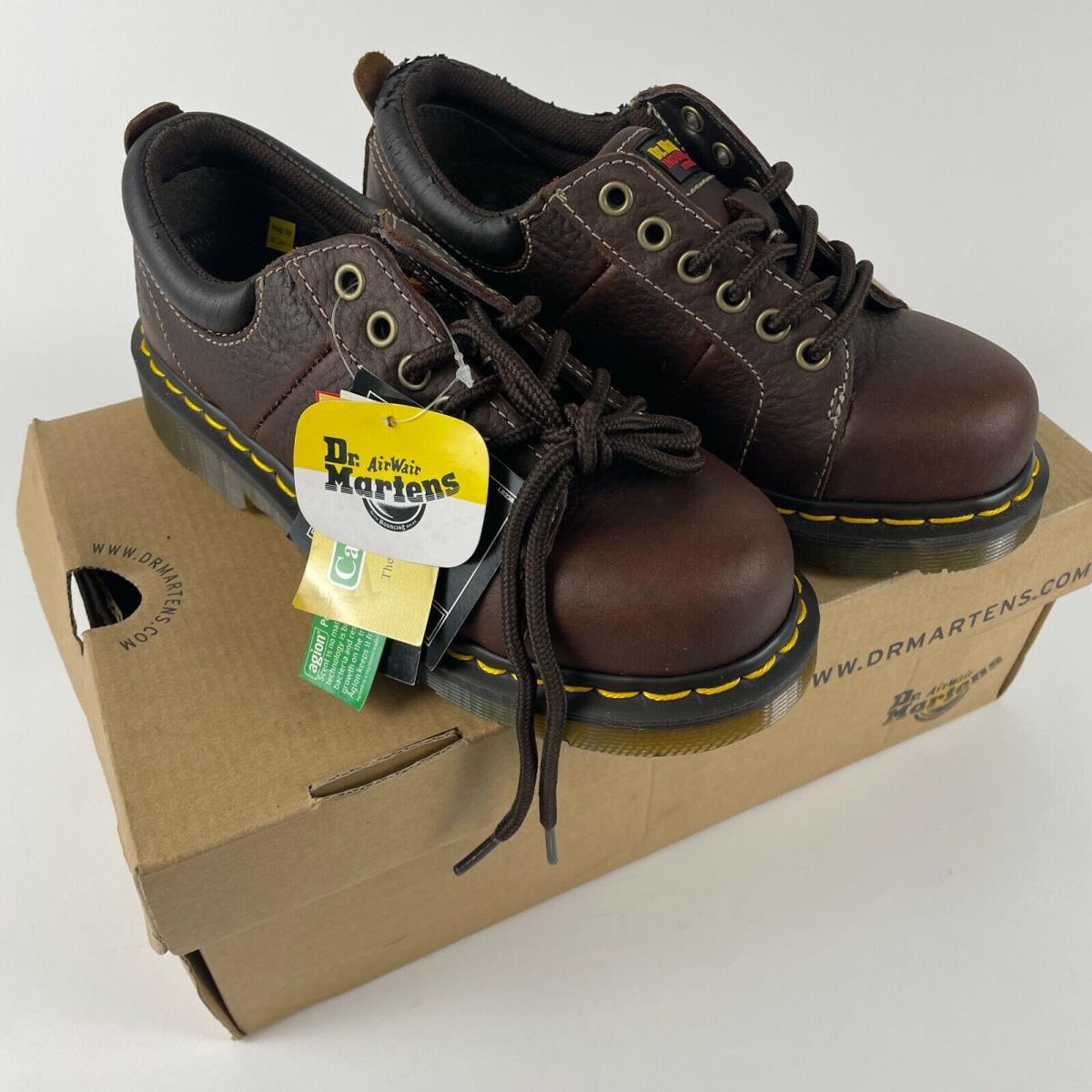 Dr Martens Mila ST Steel Toe Safety Brown Shoes Womens Size US 5 Uk 3 Boots