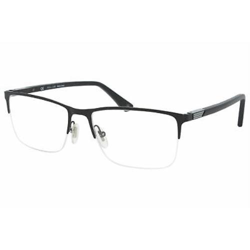 Police VPL884 0531 Eyeglasses Men`s Black Half Rim Optical Frame 57mm