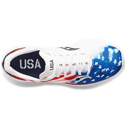 red white and blue saucony