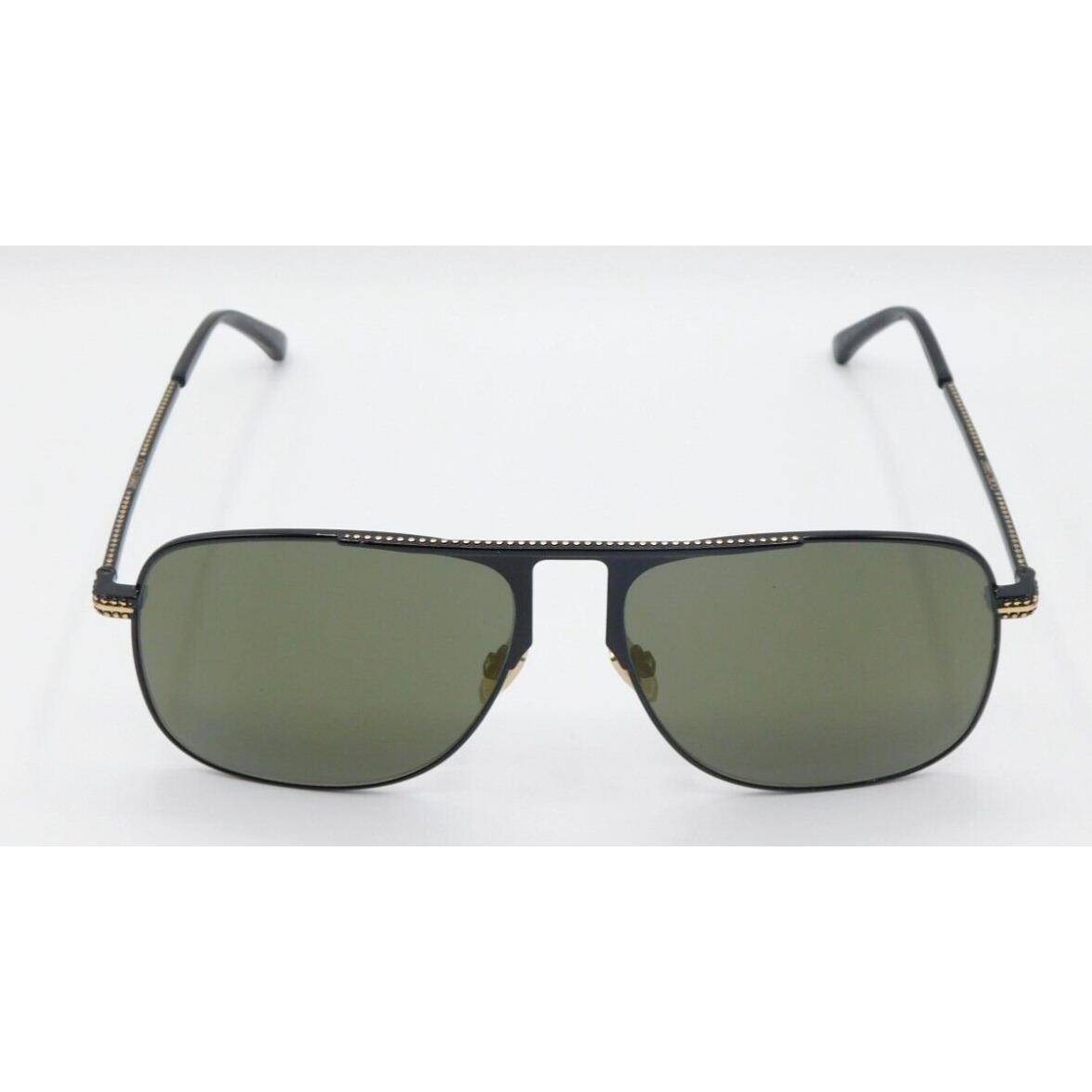 Jimmy Choo Men`s Dan/s 807K1 Black Gold Aviator Brown Lens Sunglasses