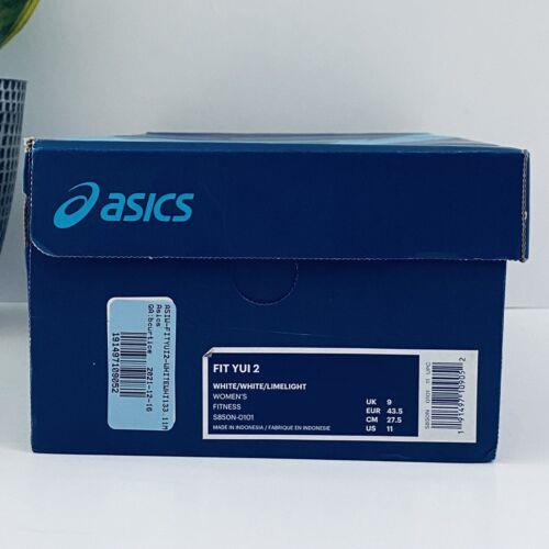 Asics Womens Gel Fit Yui 2 Training Shoes Size 11 White Limelight  S850N-0101 | 0191497109052 - ASICS shoes Gel Fit Yui - White | SporTipTop