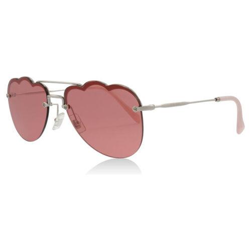 Miu Miu MU56US 1BC177 Women Geometric Sunglasses W/pink Mirrored Lens