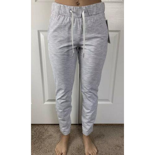 Lululemon Size 10 On The Fly Pant Wee Stripe Gray Wsnb 7/8 Luxtreme Midrise 27