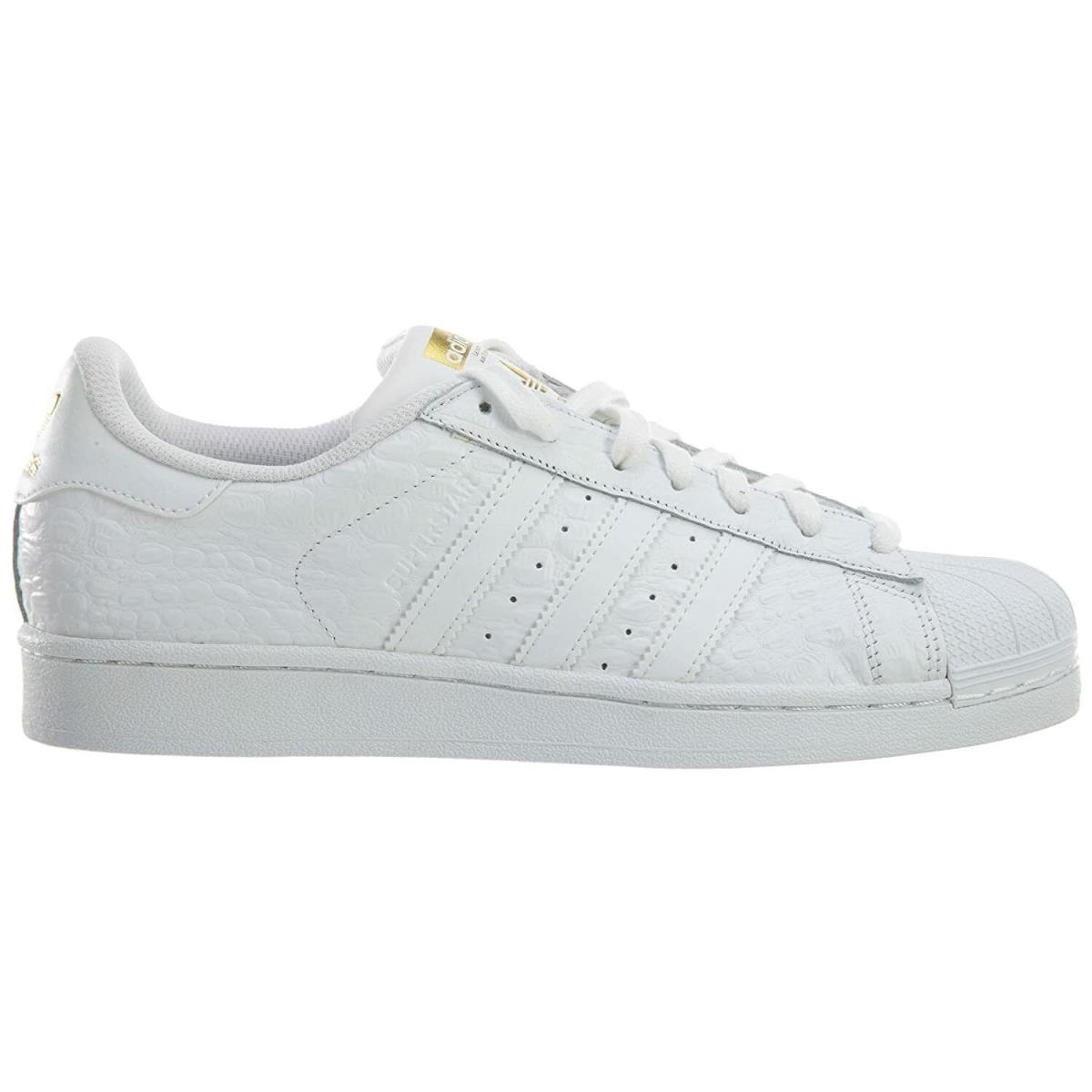 Adidas Originals Superstar Croc AQ6686 Men`s White Leather Sneaker Shoes GA19 - White