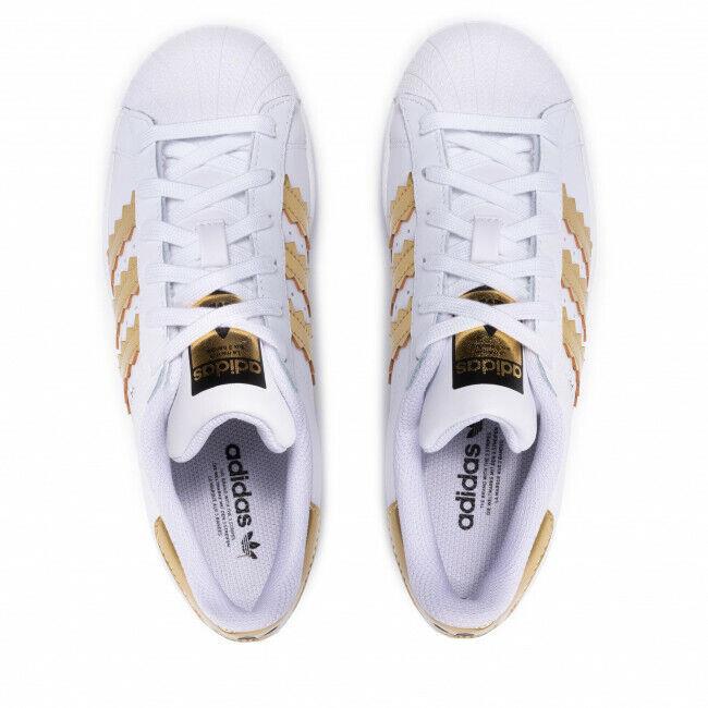 Adidas shoes Originals Superstar - White/Gold 3