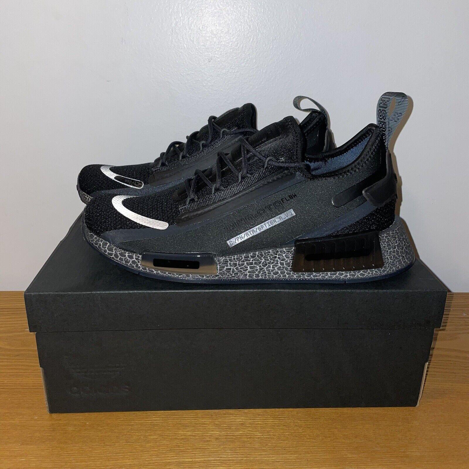 Adidas Men`s NMD_R1 Spectoo GZ9265 Carbon Triple Black Shoes Sizes 7-10